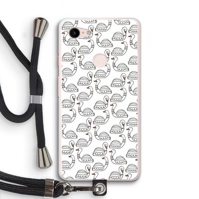 Zwanen: Pixel 3 XL Transparant Hoesje met koord