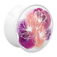 Double Flared Plug met La vie en rouge Acryl Tunnels & Plugs