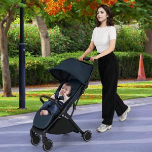 103 cm Lichtgewicht Kinderwagen Compacte Reis Kinderwagen met met Eén Hand Inklapbare Zwaartekracht Draagbare Peuter Kinderwagen