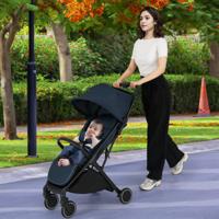 103 cm Lichtgewicht Kinderwagen Compacte Reis Kinderwagen met met Eén Hand Inklapbare Zwaartekracht Draagbare Peuter Kinderwagen