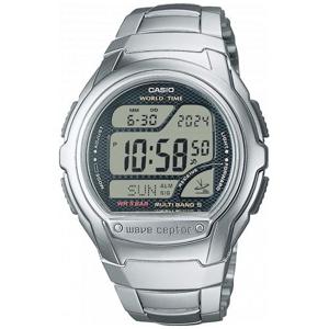 Casio WV-58DE-1AVEG Horloge Zendergestuurd (l x b x h) 53.4 x 43.7 x 12 mm Zilver Materiaal (behuizing): RVS, Hars Materiaal (armband): RVS