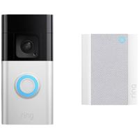 ring Video Doorbell + Chime (2nd Gen) Video-deurintercom via WiFi WiFi Nikkel (mat), Zwart - thumbnail