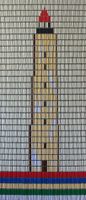 Sunarts kant en klaar vliegengordijn 100x232 Vuurtoren Brandaris Terschelling model 302
