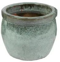 Mcollections bloempot delta geglazuurd 21x16 cm mos