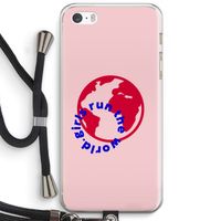 Run The World: iPhone 5 / 5S / SE Transparant Hoesje met koord