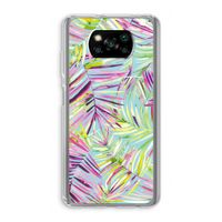 Tropical Palms Blue: Xiaomi Poco X3 NFC Transparant Hoesje
