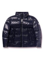 Moncler Enfant veste matelassée à logo appliqué - Bleu