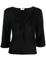 Filippa K blouse courte à détail noué - Noir