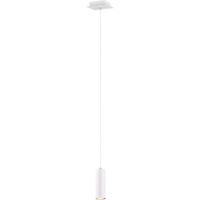 LED Hanglamp GU10 - 1-lichts - Rond Mat Wit Aluminium