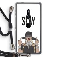 Slay All Day: Sony Xperia XZ2 Transparant Hoesje met koord