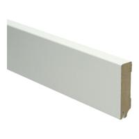 MDF Moderne plint 70x18 voorgelakt RAL9010 + uitsparing - lengte 240cm MDF Moderne plint 70x18 voorgelakt RAL9010 + uitsparing - lengte 240cm