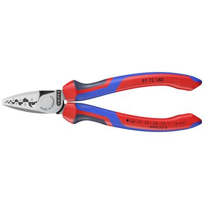 Knipex Knipex-Werk 97 72 180 Krimptang Adereindhulzen 0.25 tot 16 mm²