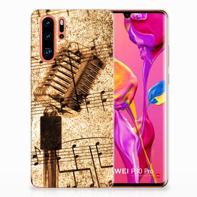 Huawei P30 Pro | Siliconen hoesje | met foto Bladmuziek Huawei P30 Pro | Siliconen hoesje | met foto Bladmuziek
