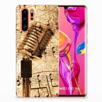 Huawei P30 Pro | Siliconen hoesje | met foto Bladmuziek