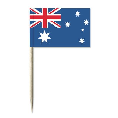 Cocktailprikkers vlag Australie - 50x stuks - 8 cm vlaggetjes - landen decoratie - Prikkertjes