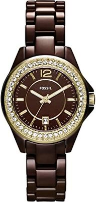 Horlogeband Fossil CE1055 Keramiek Bruin