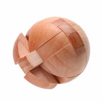 Houten volwassen educatief speelgoed bal-vormig slot puzzel speelgoed