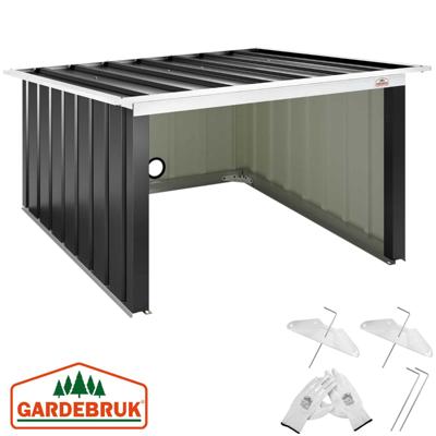 Robotmaaier Garage Antraciet Metaal 89x90x54cm