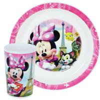 2x Kinder ontbijt set Disney Minnie Mouse 2-delig van kunststof - thumbnail