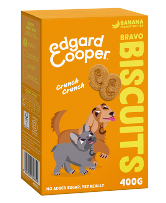 Edgard & Cooper Bravo Biscuits Banaan&Pindakaas hond 400 gram