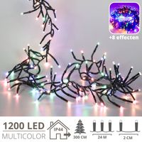 Kerstverlichting - Kerstboomverlichting - Clusterverlichting - Kerstversiering - Kerst - 1200 LED's - 24 meter - Mul... - thumbnail