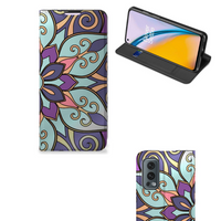 OnePlus Nord 2 5G Smart Cover Purple Flower - thumbnail