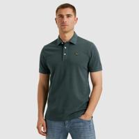 Pme Legend Ppss2505850 Pique Garment Dye Tailwing Badge Poloshirts 9076 Dark Slate