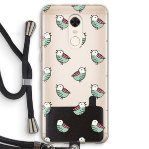 Vogeltjes: Xiaomi Redmi 5 Transparant Hoesje met koord
