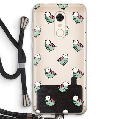 Vogeltjes: Xiaomi Redmi 5 Transparant Hoesje met koord