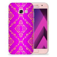 Siliconen Hoesje Samsung Galaxy A3 2017 Barok Roze Siliconen Hoesje Samsung Galaxy A3 2017 Barok Roze