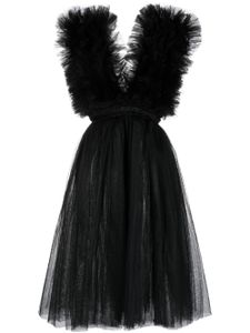 Alchemy x Lia Aram robe mi-longue à col v - Noir