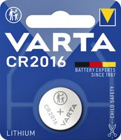 Batterij Varta knoopcel CR2016 lithium blister ÃƒÆ' 1stuk