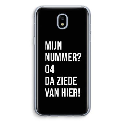 Da ziede van hier - Zwart: Samsung Galaxy J5 (2017) Transparant Hoesje