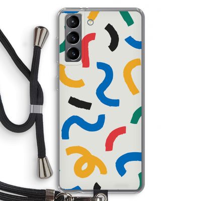 Illustratieve pop 2: Samsung Galaxy S21 Transparant Hoesje met koord