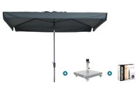 Madison Delos Luxe stokparasol 200x300 cm. - Grey met Sevilla voet en hoes Madison Delos Luxe stokparasol 200x300 cm. - Grey met Sevilla voet en hoes