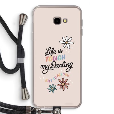 Tough Life: Samsung Galaxy J4 Plus Transparant Hoesje met koord
