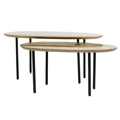 Oxil Groene houten bijzettafel eieren hape top SV2