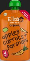 Apples carrots & parsnips 4+ maanden knijpz bio 120 Gram