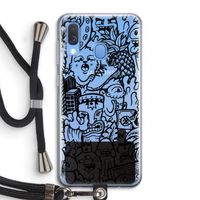 Vexx Black Mixtape: Samsung Galaxy A40 Transparant Hoesje met koord