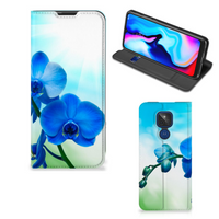 Motorola Moto G9 Play Smart Cover Orchidee Blauw - Cadeau voor je Moeder