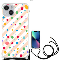 iPhone 14 Doorzichtige Silicone Hoesje Dots - thumbnail