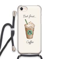 But first coffee: iPhone 8 Transparant Hoesje met koord