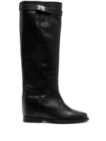 Via Roma 15 bottes en cuir - Noir - thumbnail