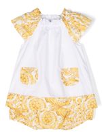 Versace Kids robe en coton à imprimé Barocco - Blanc - thumbnail