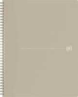 Oxford Origin spiraalschrift, ft A4+, 140 bladzijden, geruit 5 mm, zand