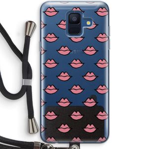 Lipjes: Samsung Galaxy A6 (2018) Transparant Hoesje met koord