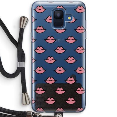 Lipjes: Samsung Galaxy A6 (2018) Transparant Hoesje met koord
