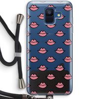 Lipjes: Samsung Galaxy A6 (2018) Transparant Hoesje met koord