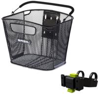 BASIL Fietsmand bold front kf 28 x 34 x 27 cm - zwart (met kf handlebar holder)