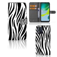 Motorola Moto E13 4G | Telefoonhoesje | Met pasjeshouder | Zebra